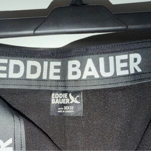 Eddie Bauer Men's Black Fleeced Lined Pants